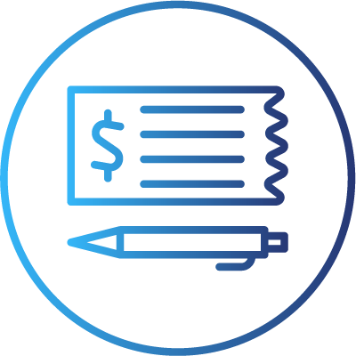 A blue, abstract circular logo with stylized letter E and arrow shapes.