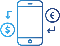 Stacked blue hardcover phone