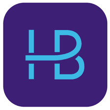 Blue logo with stylized letters 'L' and 'B' inside a rounded square with purple background.