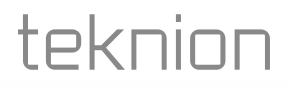 The word 'teknion' in gray lowercase letters on a white background.