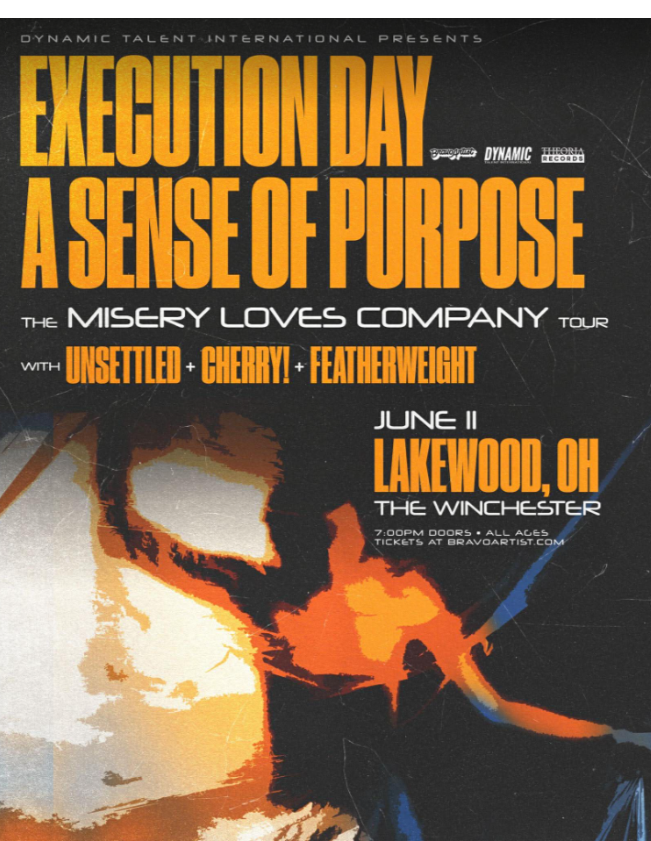 Execution Day, A Sense Of Purpose and The Misery Loves Company Tour W/ Unsettled