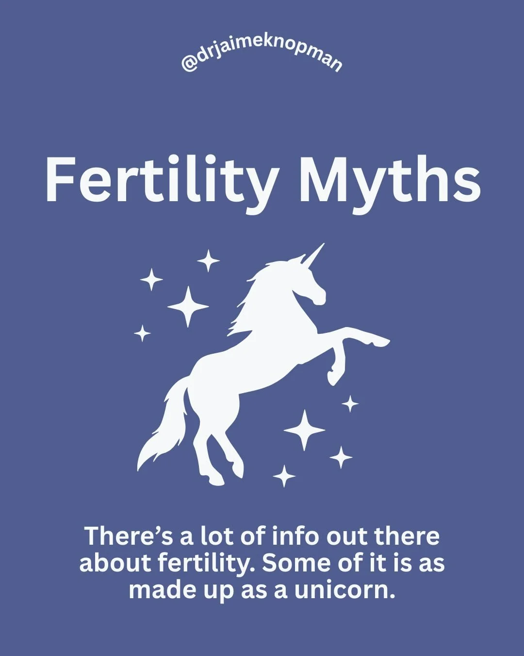 If these were real, unicorns would be, too. 🦄 Let&rsquo;s clear up some of the most common misconceptions&hellip; swipe for the facts! 
*
*
*
*
*
*
#fertility #infertility #ttc #eggfreezing #ivf #embryofreezing #drjaime