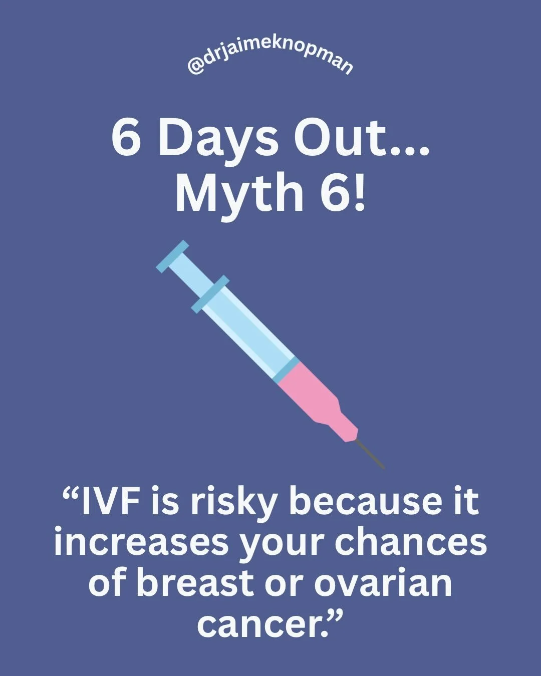 This myth drives me&hellip; nuts. There is no proven causal relationship between IVF and cancer, full stop.