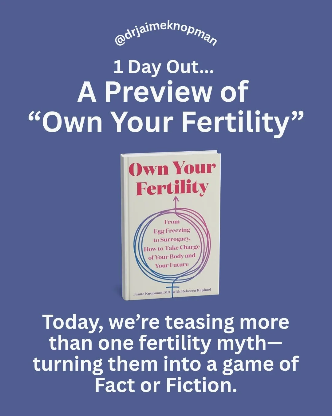 We are ONE day out from the release of Own Your Fertility and I couldn&rsquo;t be more excited 🤍
Today&rsquo;s post is a little game for you&mdash;think you&rsquo;re well-versed in fertility? Let&rsquo;s play Fact or Fiction, featuring myths straigh