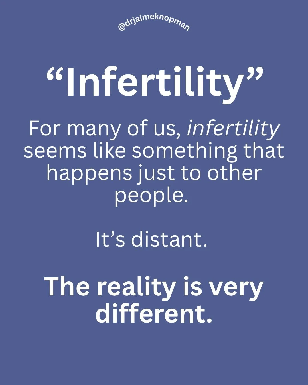 This week marks National Infertility Awareness Week. 

It is a time dedicated to breaking the stigma, advocating for better access to care, and educating ourselves and others.  It&rsquo;s also a reminder that infertility is far more common than we re