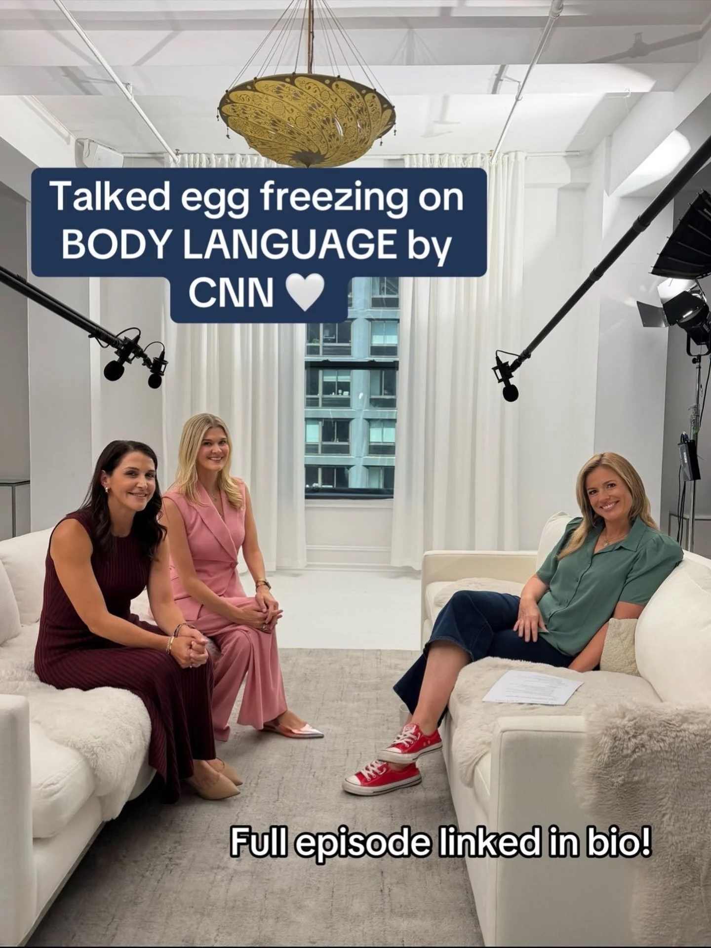 Honored to be part of @pamelabrowncnn&rsquo;s new series, Body Language, to talk egg freezing with the wonderful @nataliecrawford! 💛 Find the full episode (and other amazing episodes, all focused on women&rsquo;s health) at the link in bio!
*
*
* *
