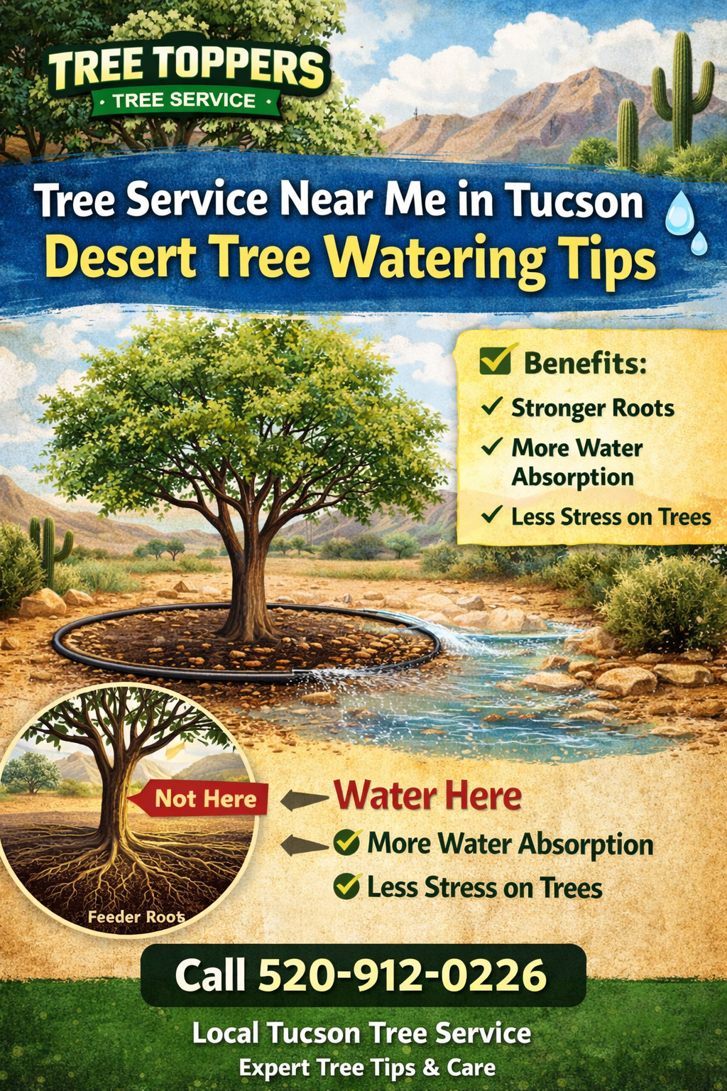 Tucson Tree Service Tips: Why Desert Trees Should Be Watered at the Edge of the Canopy