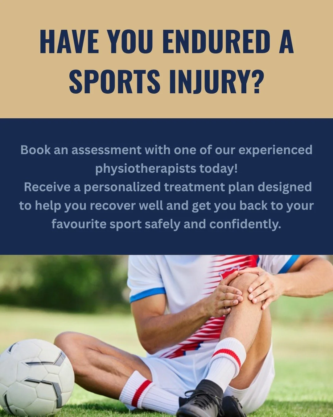 Have you endured a sports injury? ⚽️🏃&zwj;♂️

Our experienced physiotherapists create personalized treatment plans to help you recover properly and get back to the sport you love, safely and confidently.

📅 Book your assessment at North Whitby Phys