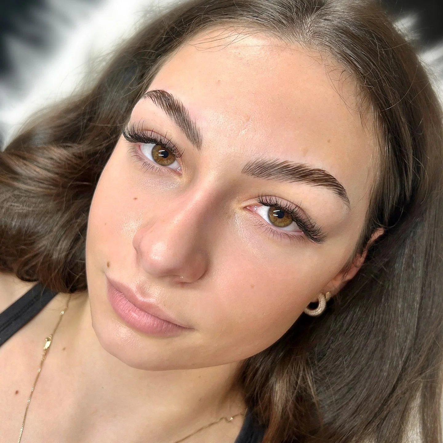 Brow Lamination X Full set Lash Extensions by @beautybykarah
