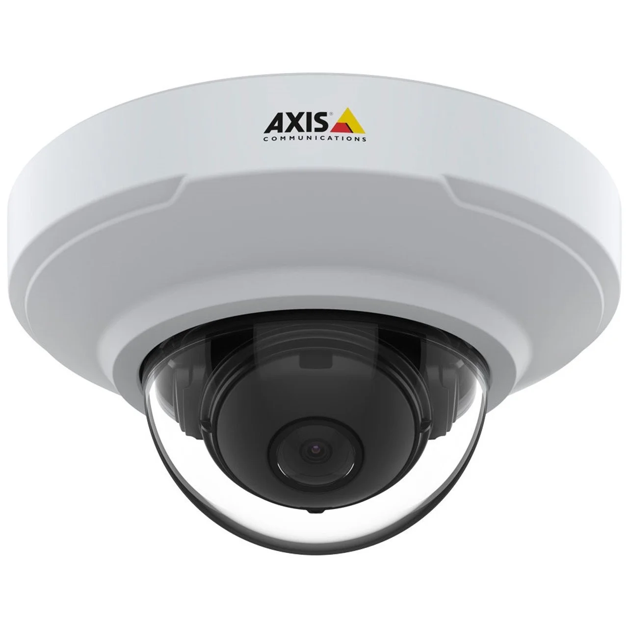 Security camera with the Axis Communications logo.