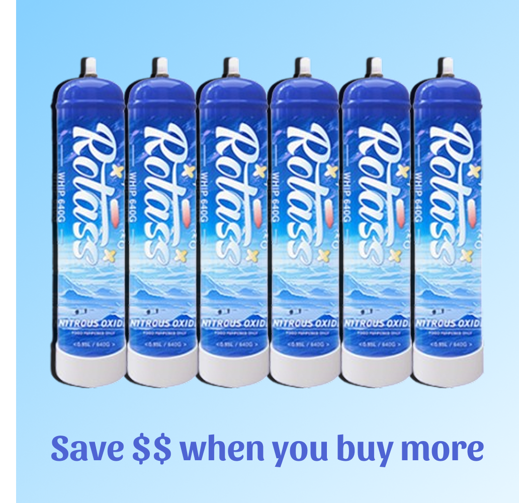 0.95L / 640g N2O Cylinder (6 pack)