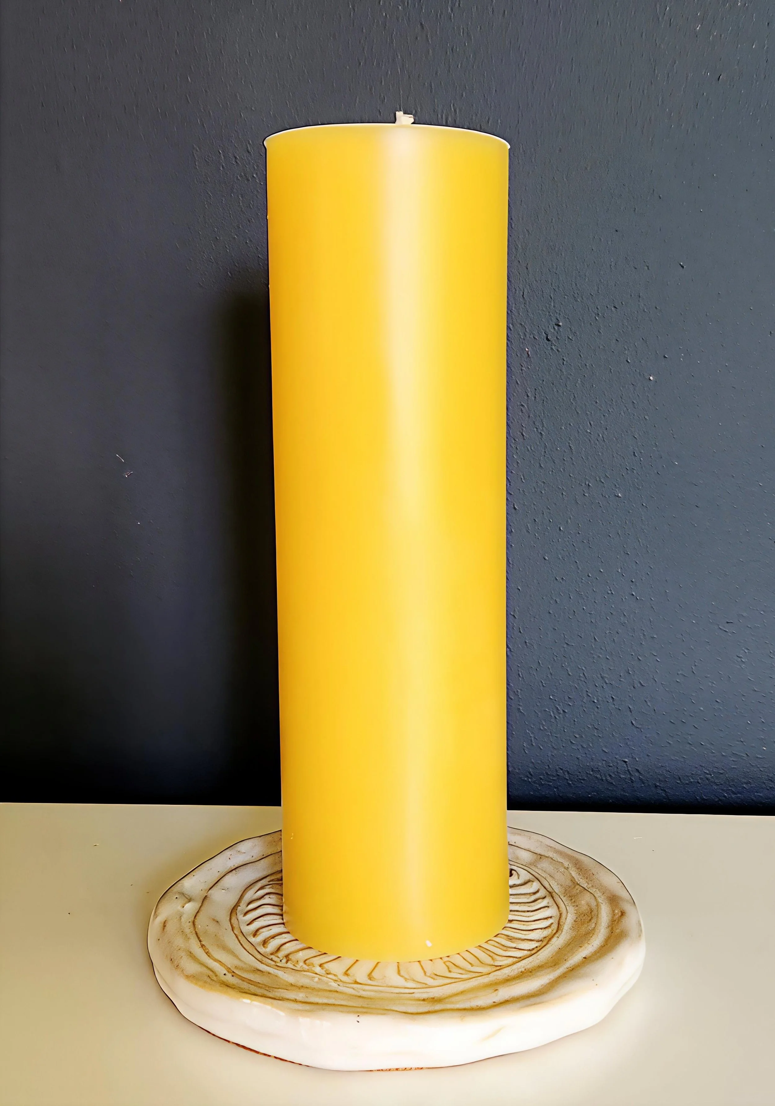 Pure Beeswax Candle - tall pillar