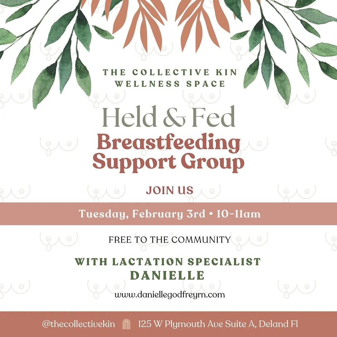 Join us tomorrow, Tuesday, February 3rd from 10:00-11:00am! 

Held &amp; Fed Breastfeeding Support Group

🌸 Every 1st Tuesday at 10am 🌸

Hosted by Danielle Godfrey, IBCLC

Come as you are. This is a relaxed, supportive space to ask questions, recei