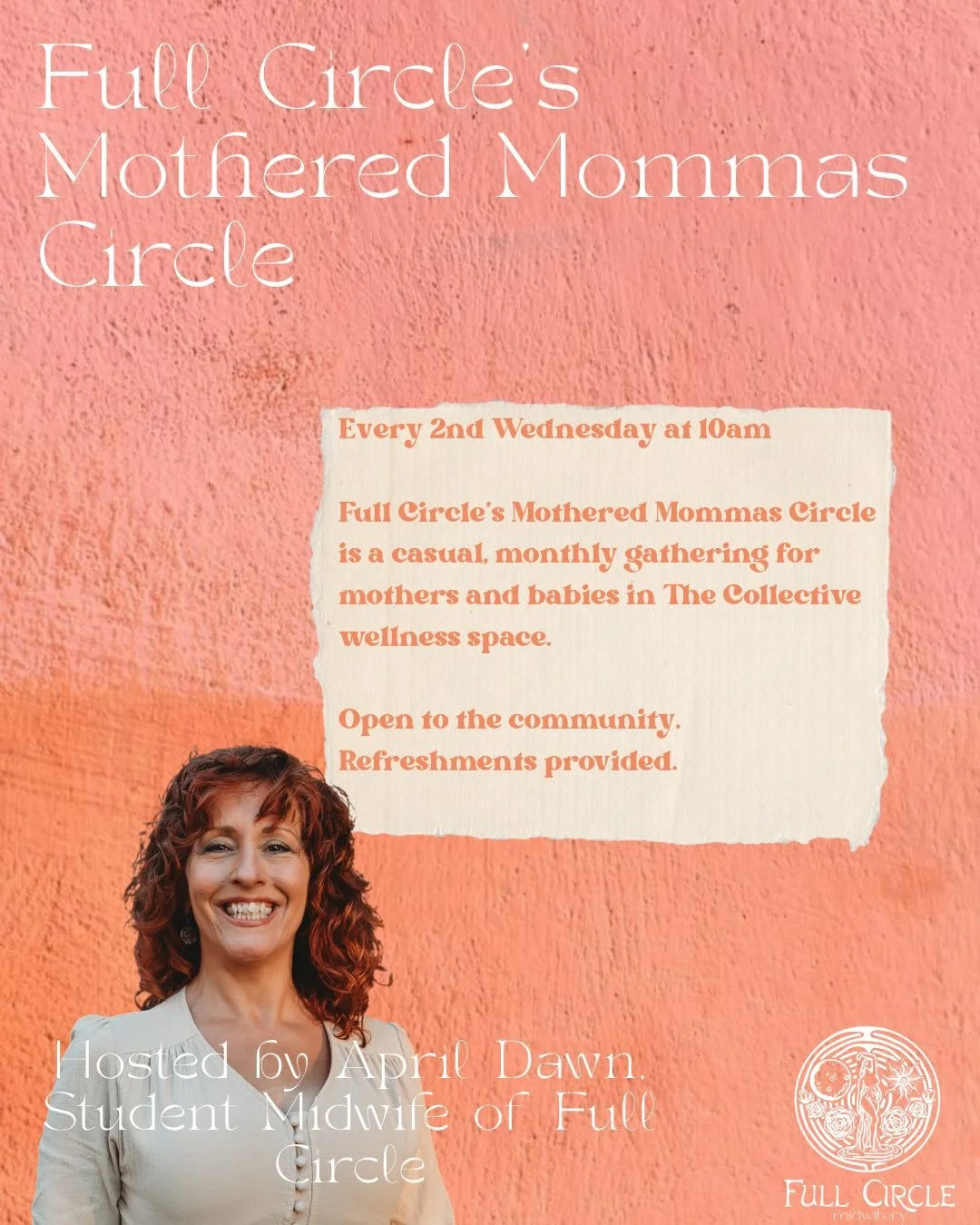 Mothered Mommas Circle will be Wednesday! Open to the community🤍