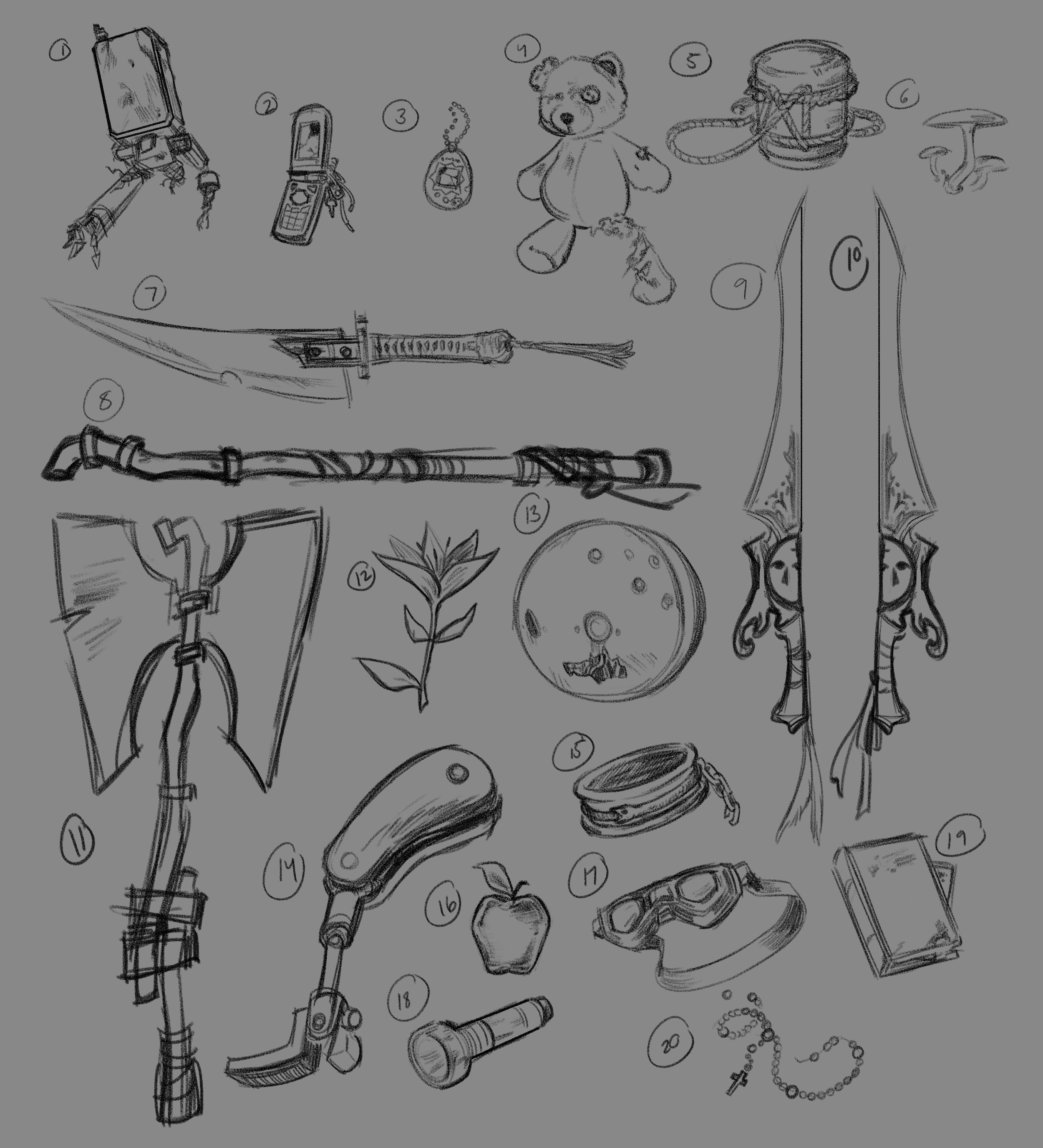 Prop exploration. The primary focus was on remnants of human civilization and repurposed machine parts.
