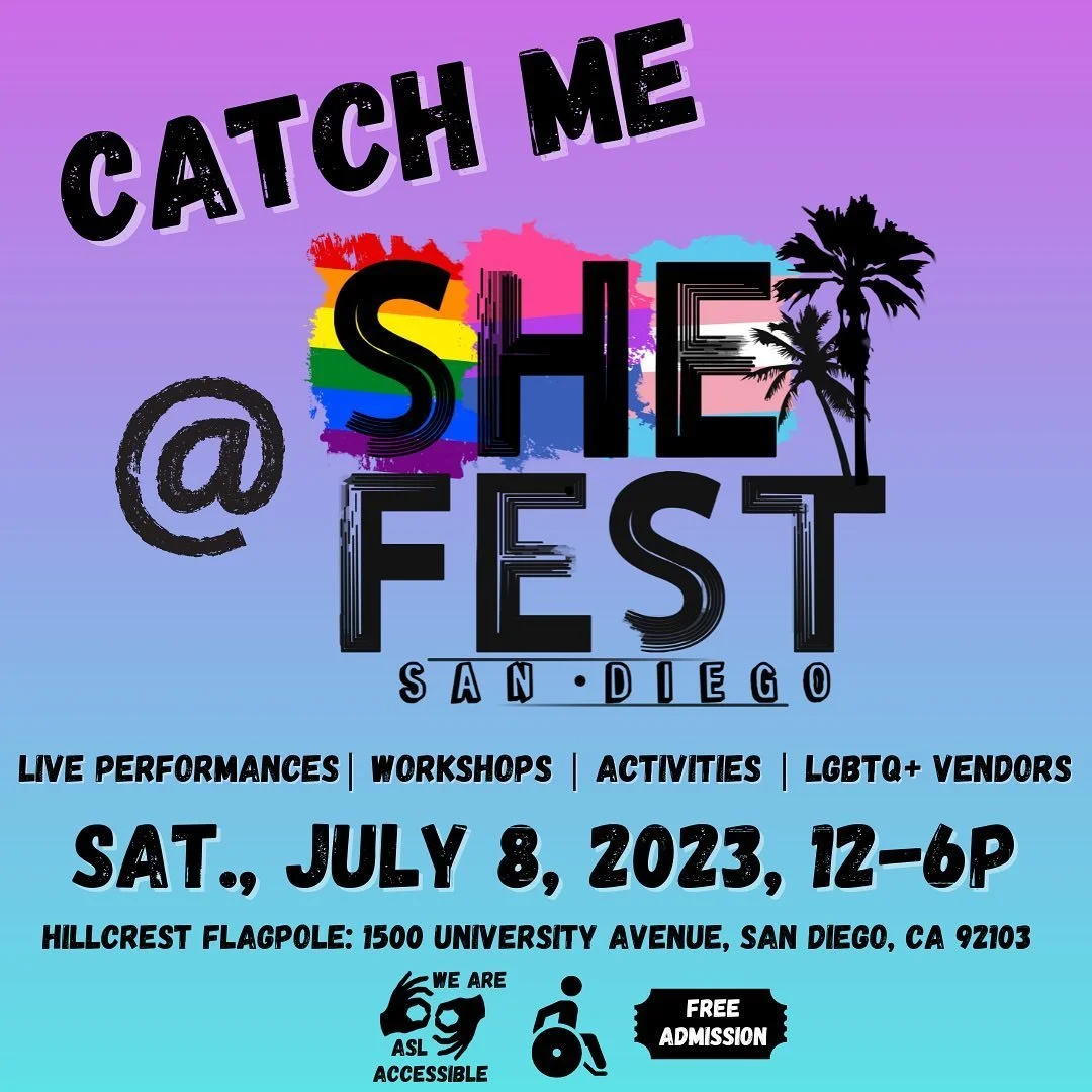Come say hello this Saturday at She Fest! We are so excited to be tabling at @sdshefest, a free community event that serves as the official kick-off to San Diego&rsquo;s Pride Week. She Fest centers LGBTQ+ women and non-binary people and welcomes all