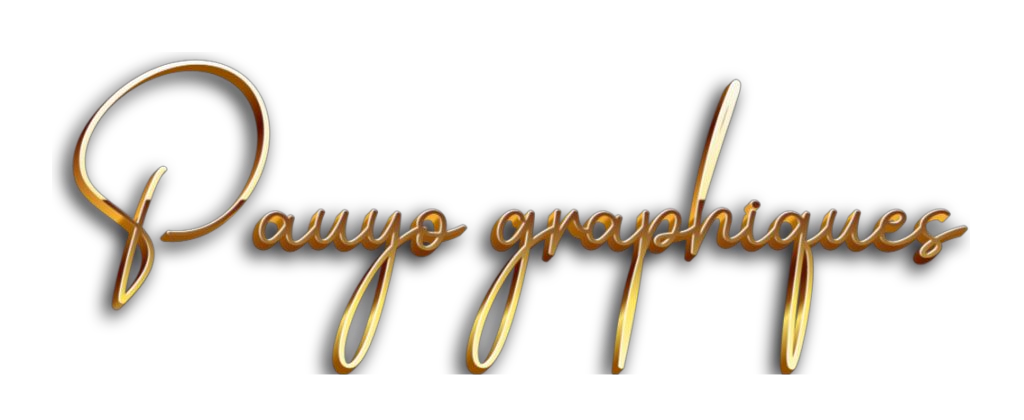 Texte en cursive doré sur fond noir disant 'Paysages graphiques'.
