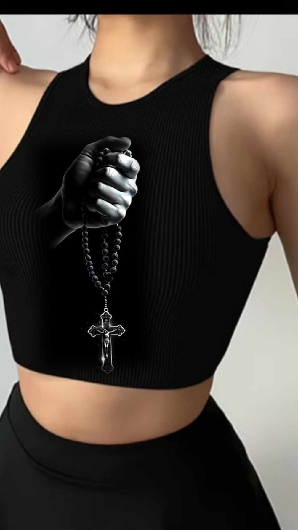 Crop Top "Chapelet de l'Ombre"