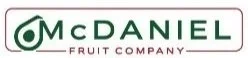 McDaniel Fruit Company logo with green text and a small green circular design