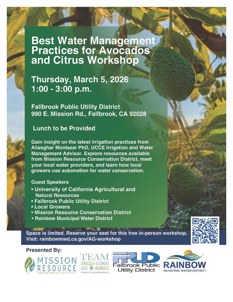 Best Water Management Practices for Avocados and Citrus Workshop