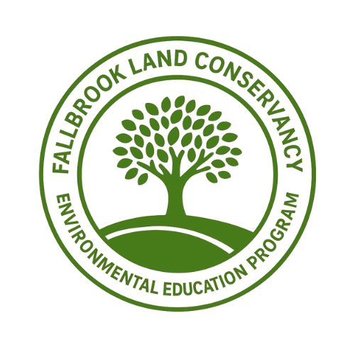 Green circular logo for Fulbrook Land Conservancy, featuring a tree and hill, with the text "FULBROOK LAND CONSERVANCY ENVIRONMENTAL EDUCATION PROGRAM."