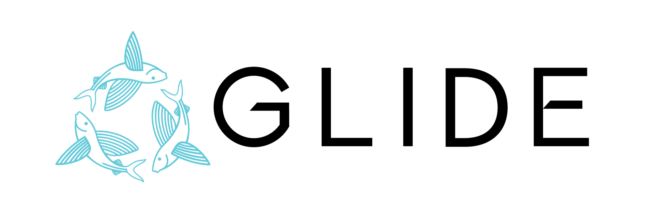 Light blue fish illustration with the word 'GUIDE' in black capital letters.