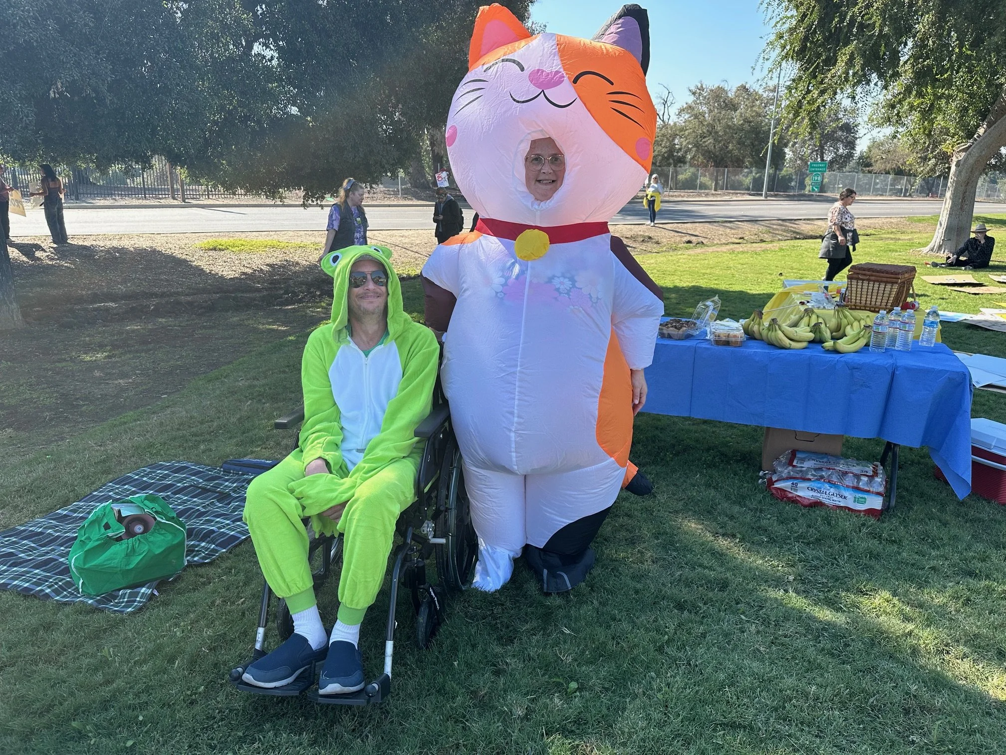 Me as a frog, Amanda as a cat