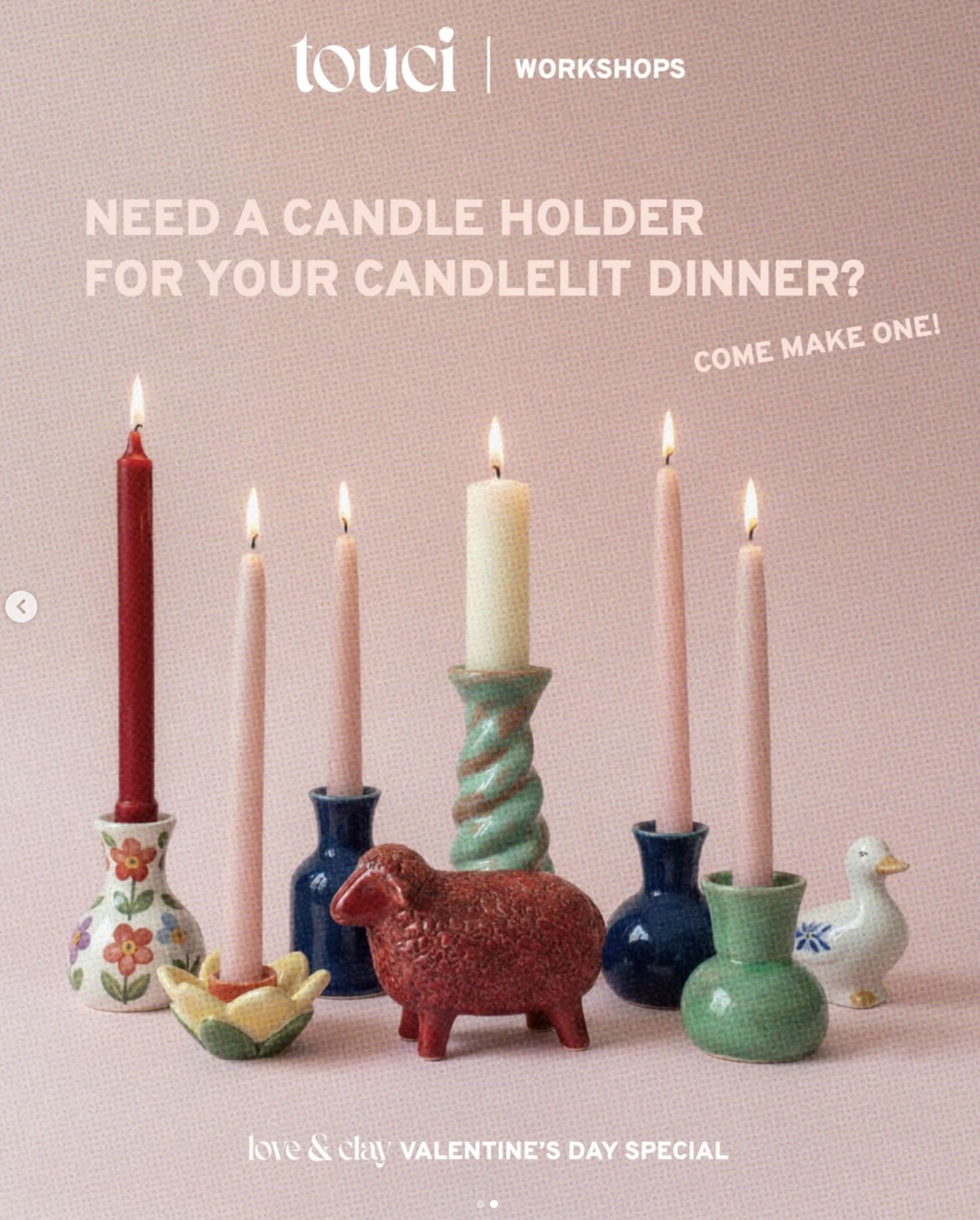 Need a Candle Holder for Your Candlelit Dinner? Come Make One! — Love and Clay Special