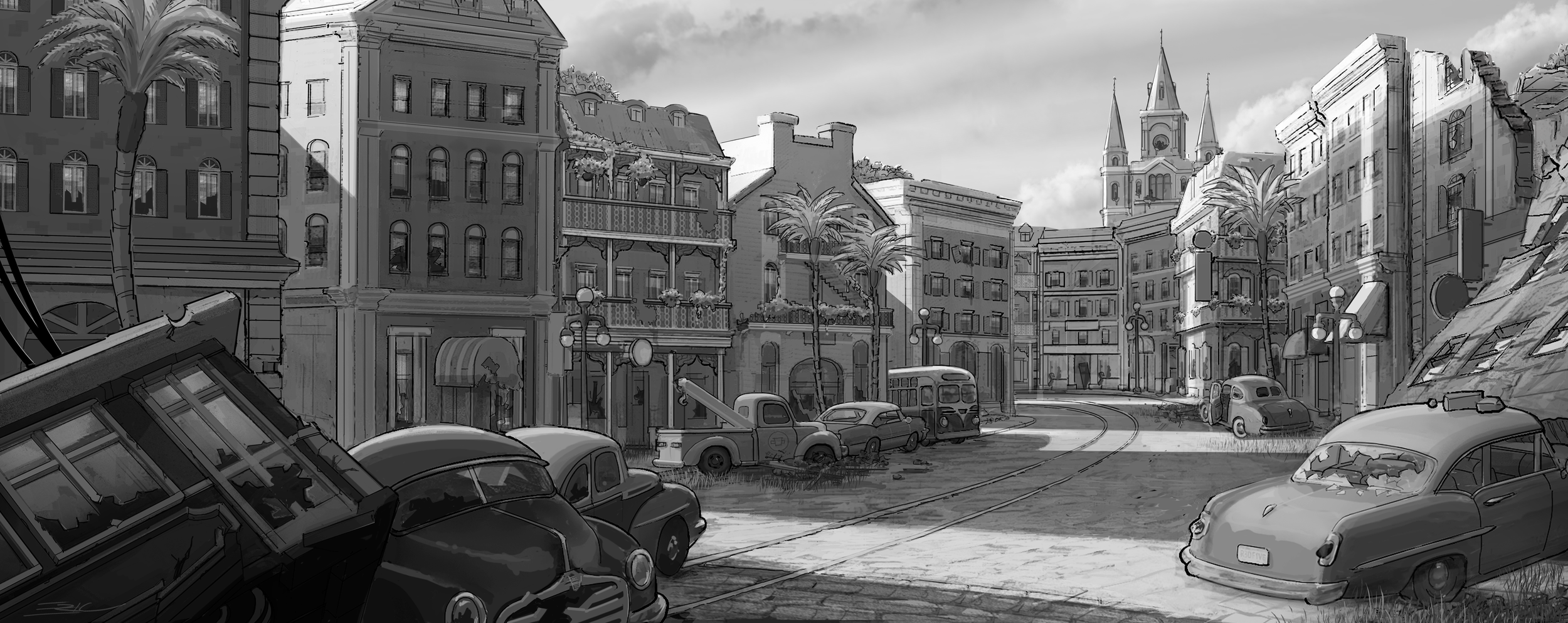 Location Concept- Catastrophe in Crescent City (Personal Project) 