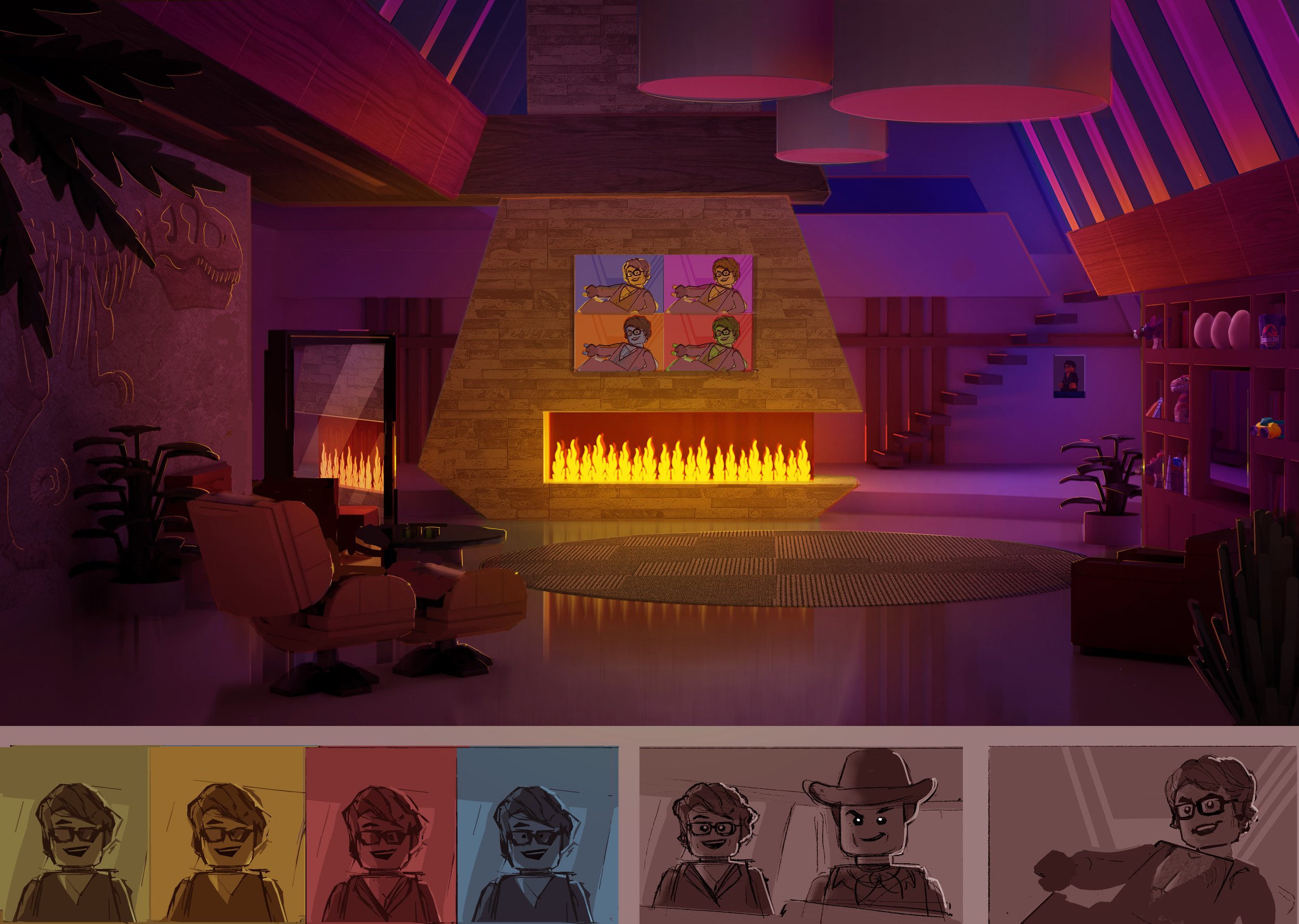 Location Design -Lego Jurassic Park  ( Art Director, Kevin Chai)