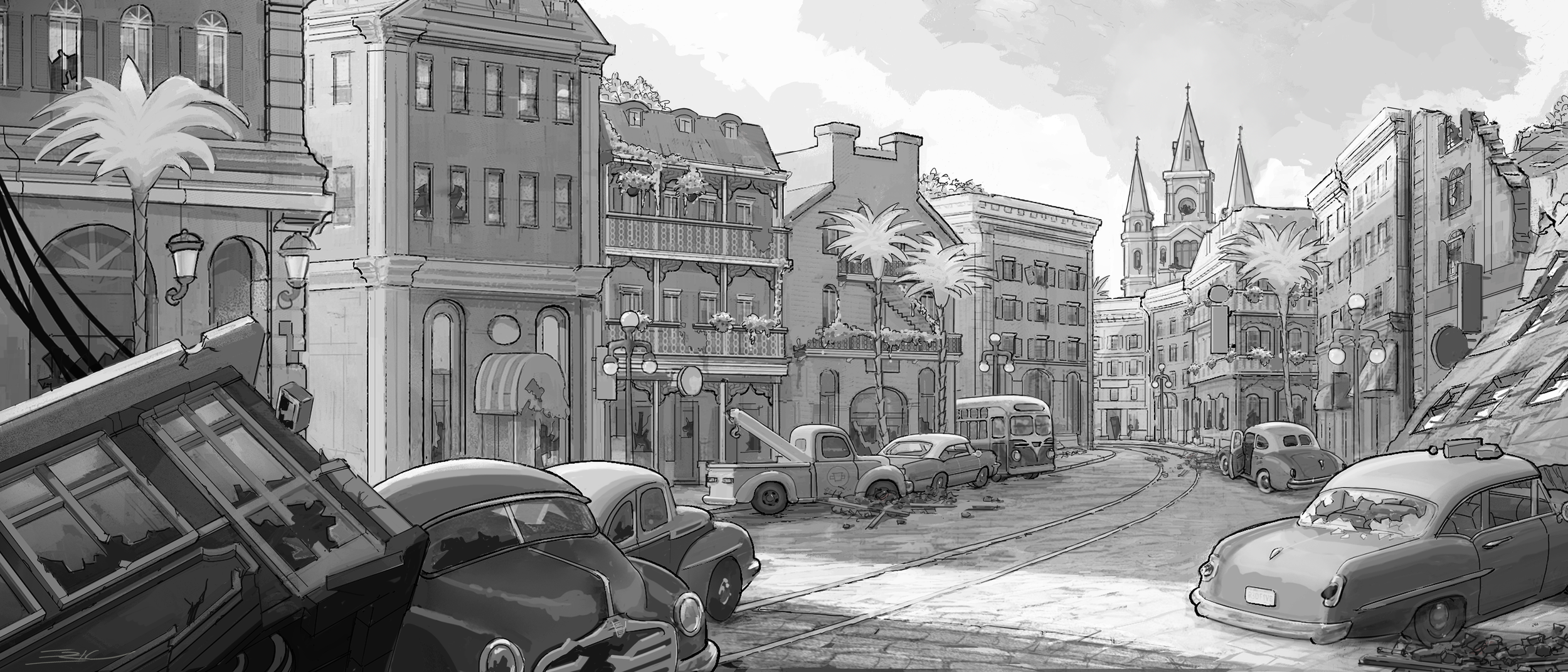 Location Concept- Catastrophe in Crescent City (Personal Project) 