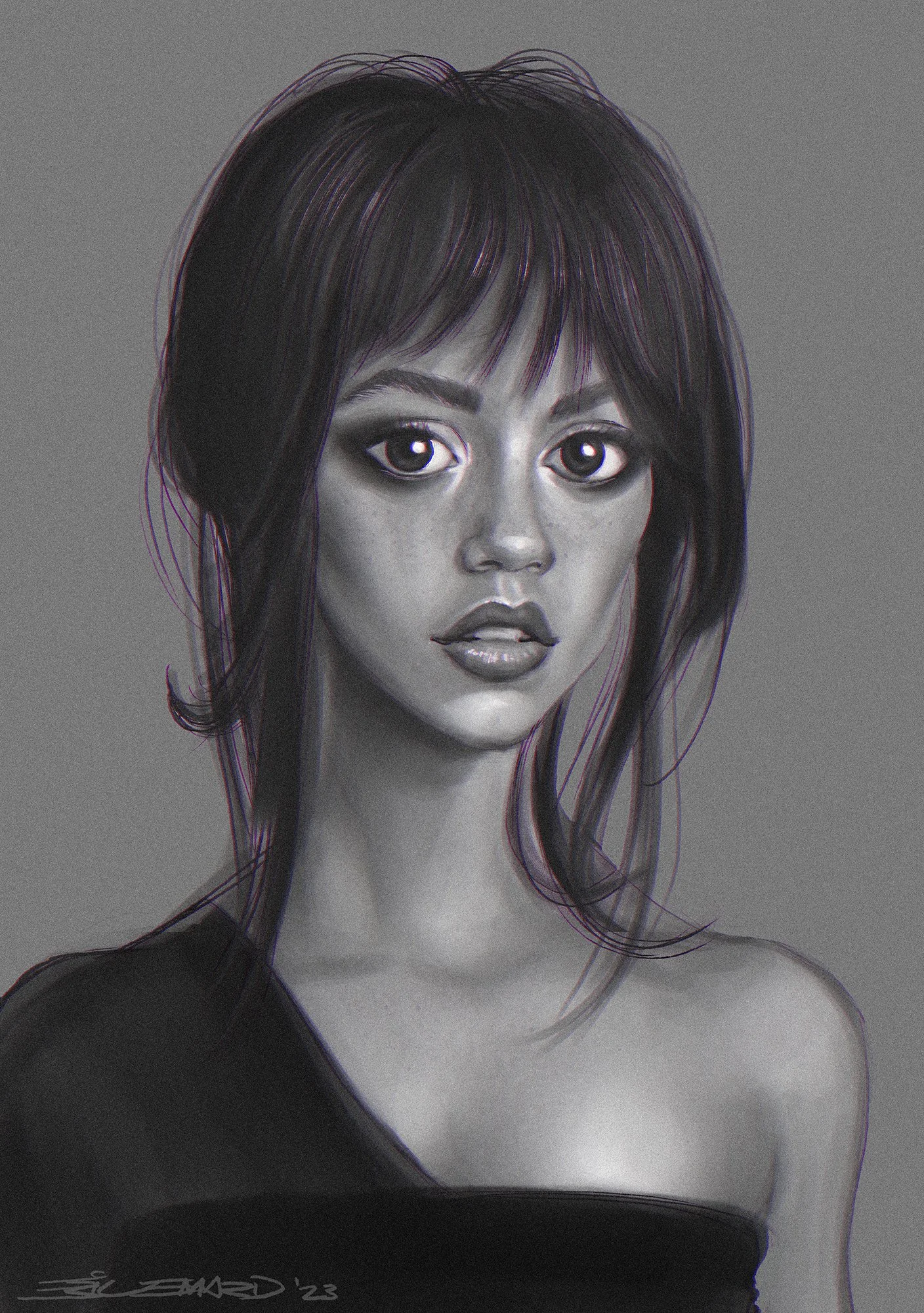 Jenna Ortega Painting