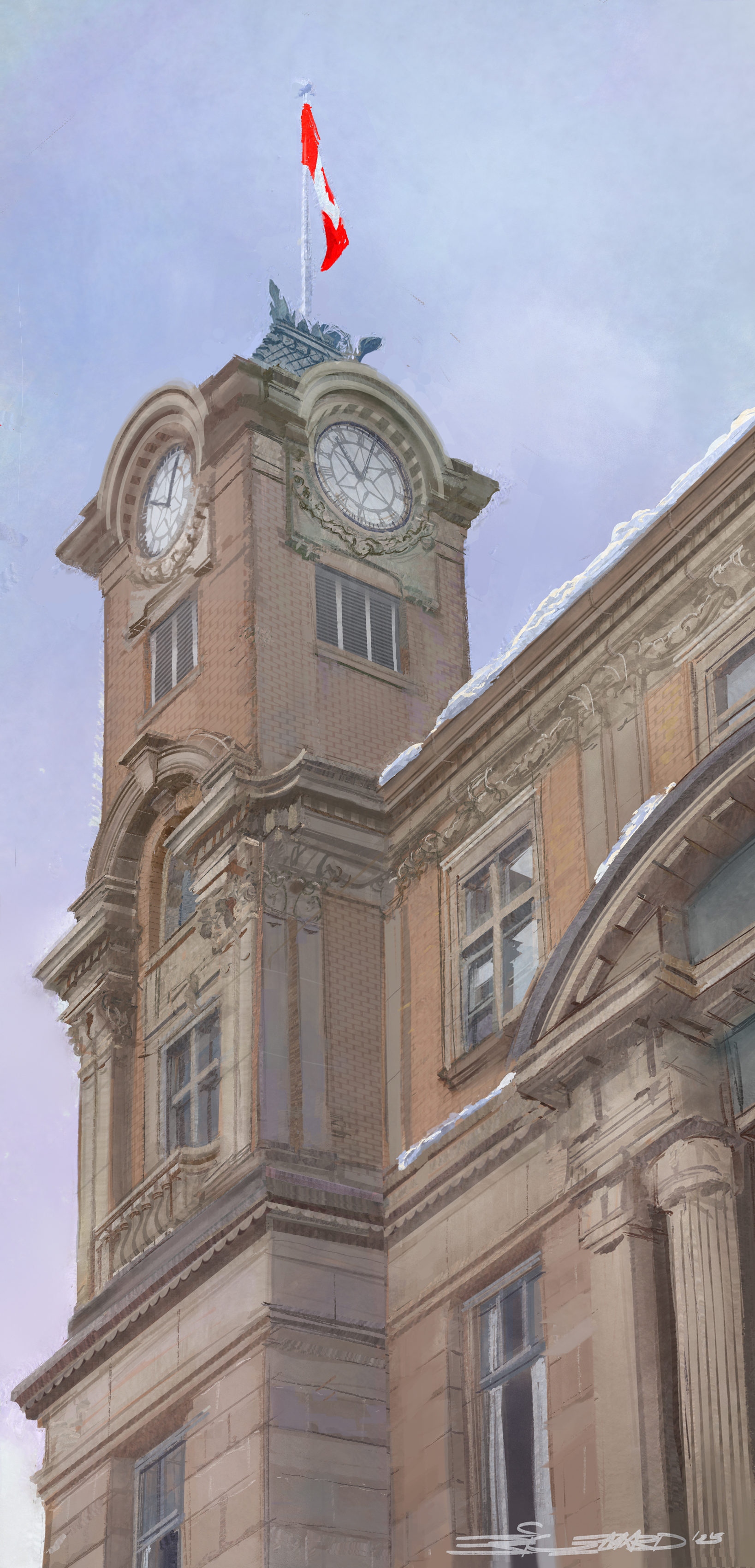 Heritage Building Plein Air 2.5 hr Painting