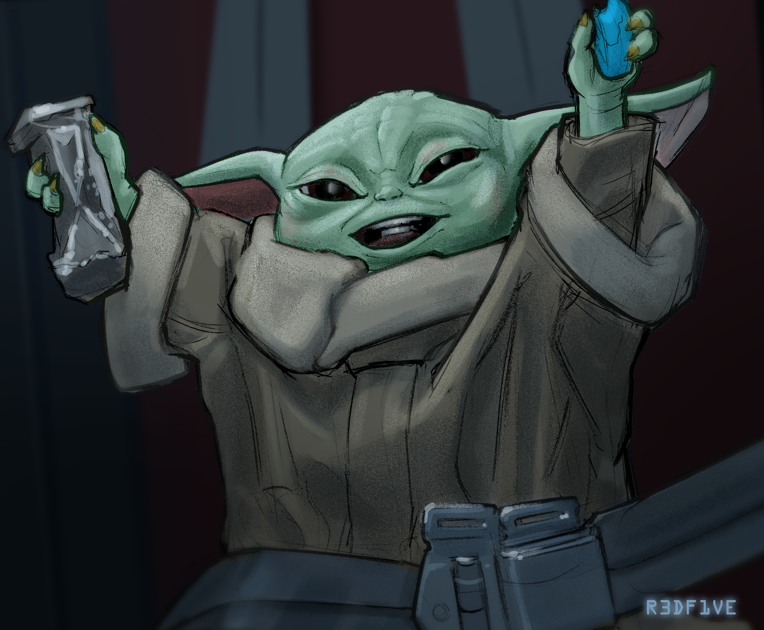 Grogu/ Baby Yoda Sketch