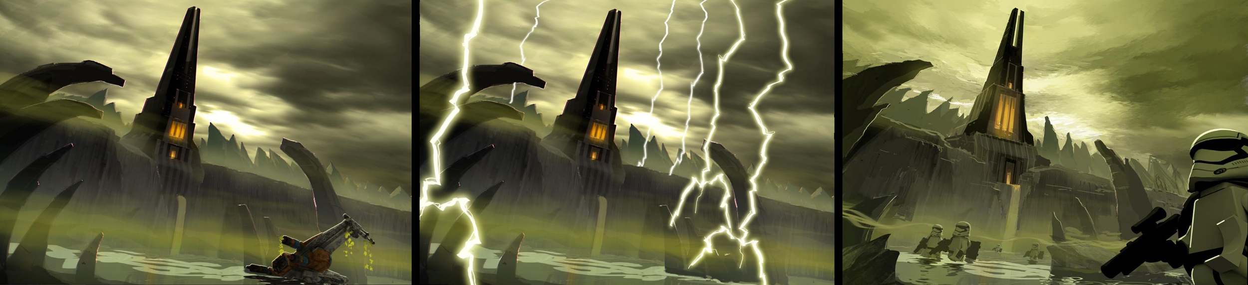 Mood/Story Roughs- LEGO Star Wars : Rebuild the Galaxy, Atomic Cartoons  { Art Direction, Maisha Moore }