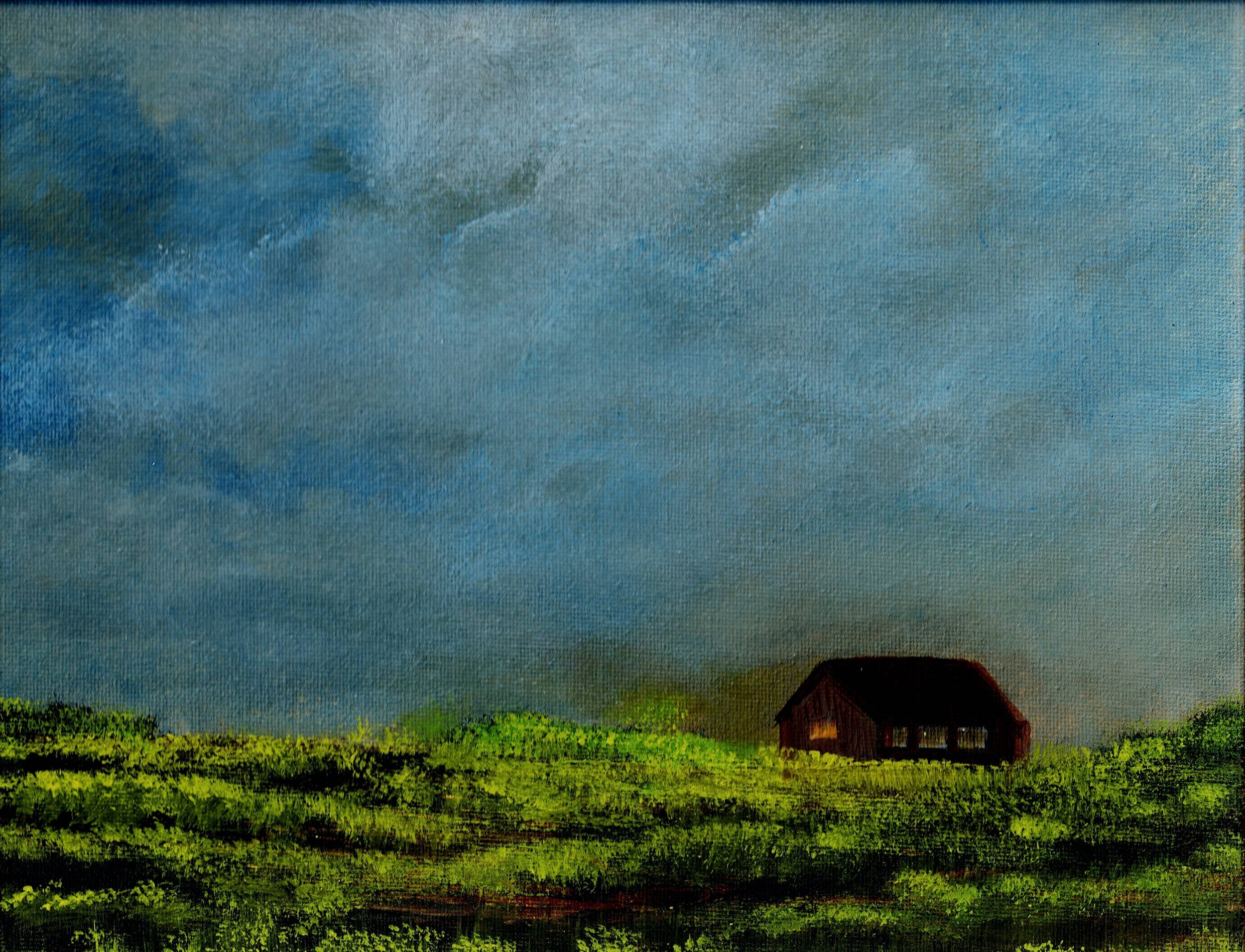 BETWEEN RAIN AND LIGHT Landscape Painting