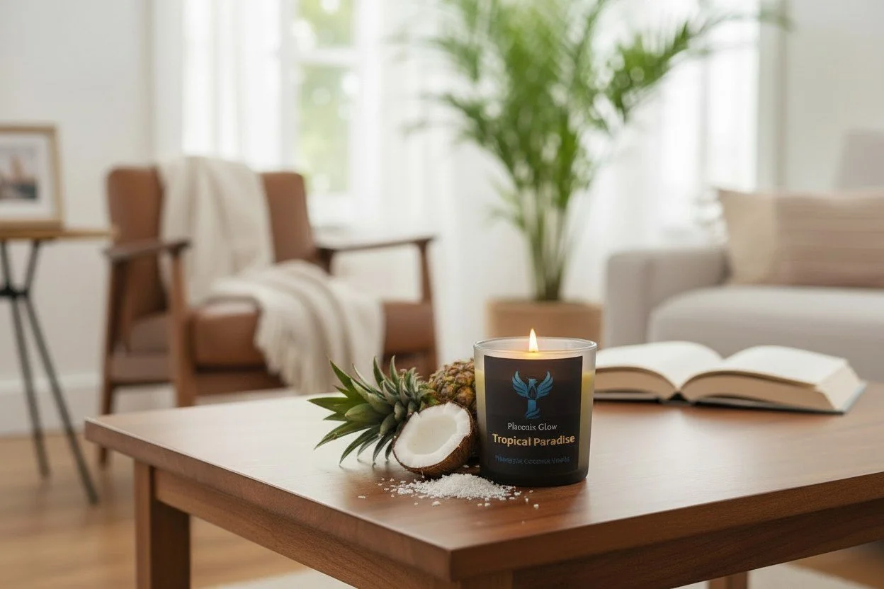 Tropical Paradise on table lit.jpg