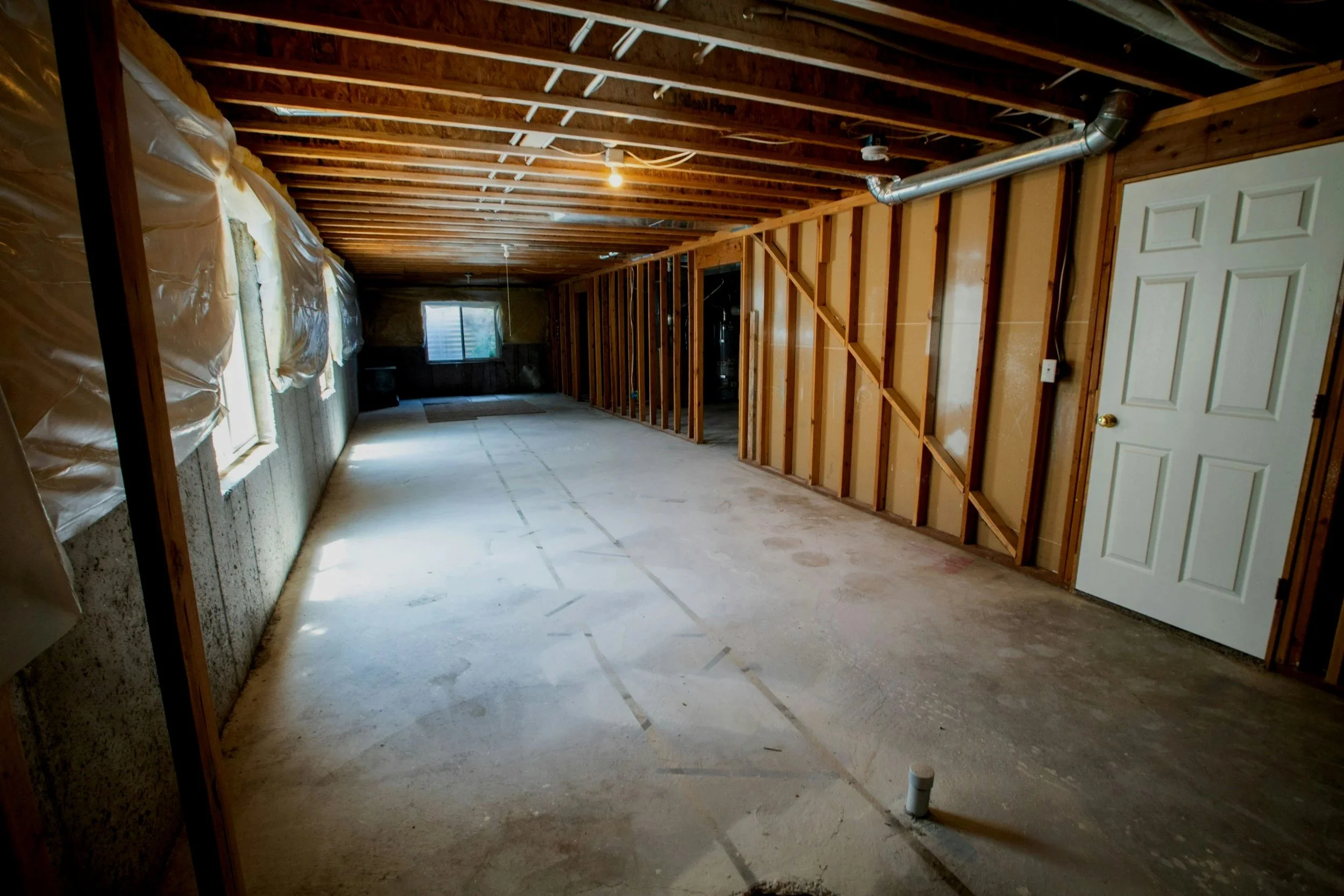 Basement finish in progress in Tooele Utah