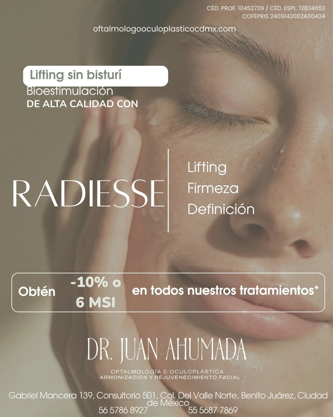 💉✨ Radiesse: bioestimulaci&oacute;n inteligente
Este tratamiento no invasivo estimula la producci&oacute;n de col&aacute;geno, mejorando la calidad y firmeza de la piel en zonas clave como p&oacute;mulos, sienes y l&iacute;nea mandibular.
🔬 Un alia