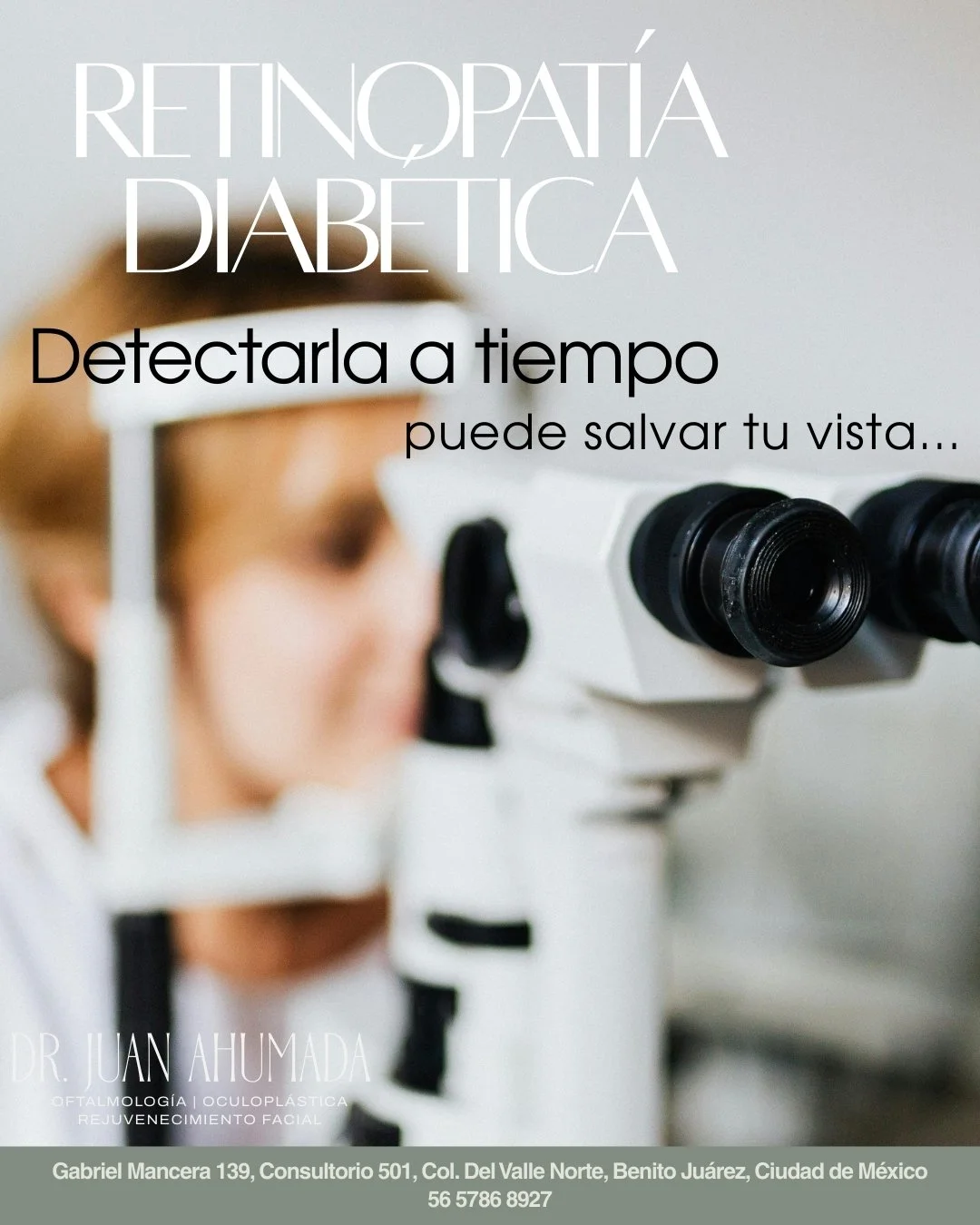 ⚠️ La diabetes puede robarte la vista sin avisar�
👁️ Detectarla a tiempo puede salvar tu visi&oacute;n�
🔬 Un estudio a tiempo hace la diferencia�

📩 Agenda tu revisi&oacute;n hoy mismo

Citas: 56 5786 8927

Gabriel Mancera 139, Piso 5, Consultorio