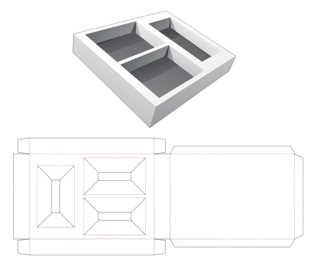 custom die cut packaging insert, tray, laser cut holder