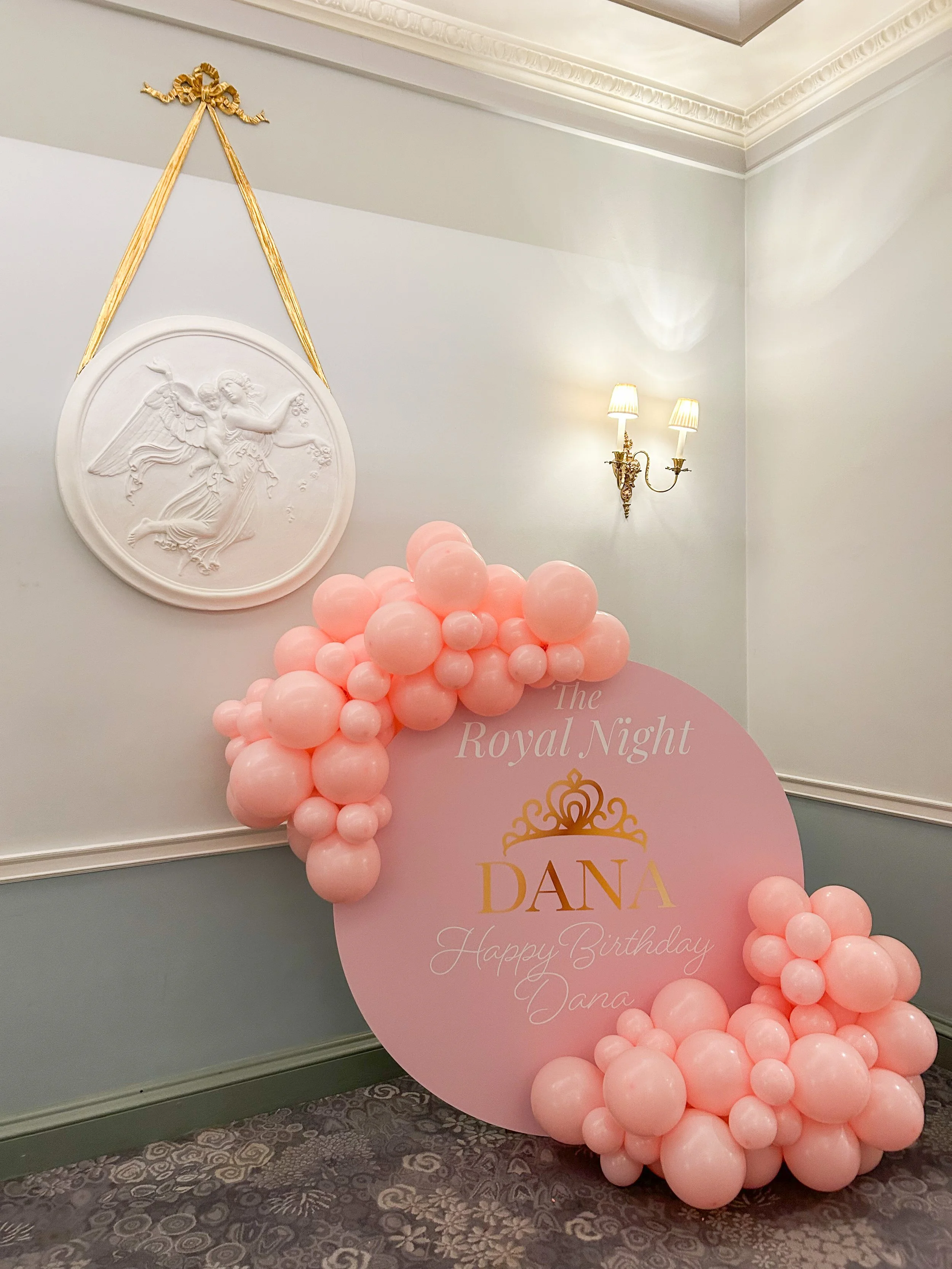 The Dorchester Pink Circle Backdrop