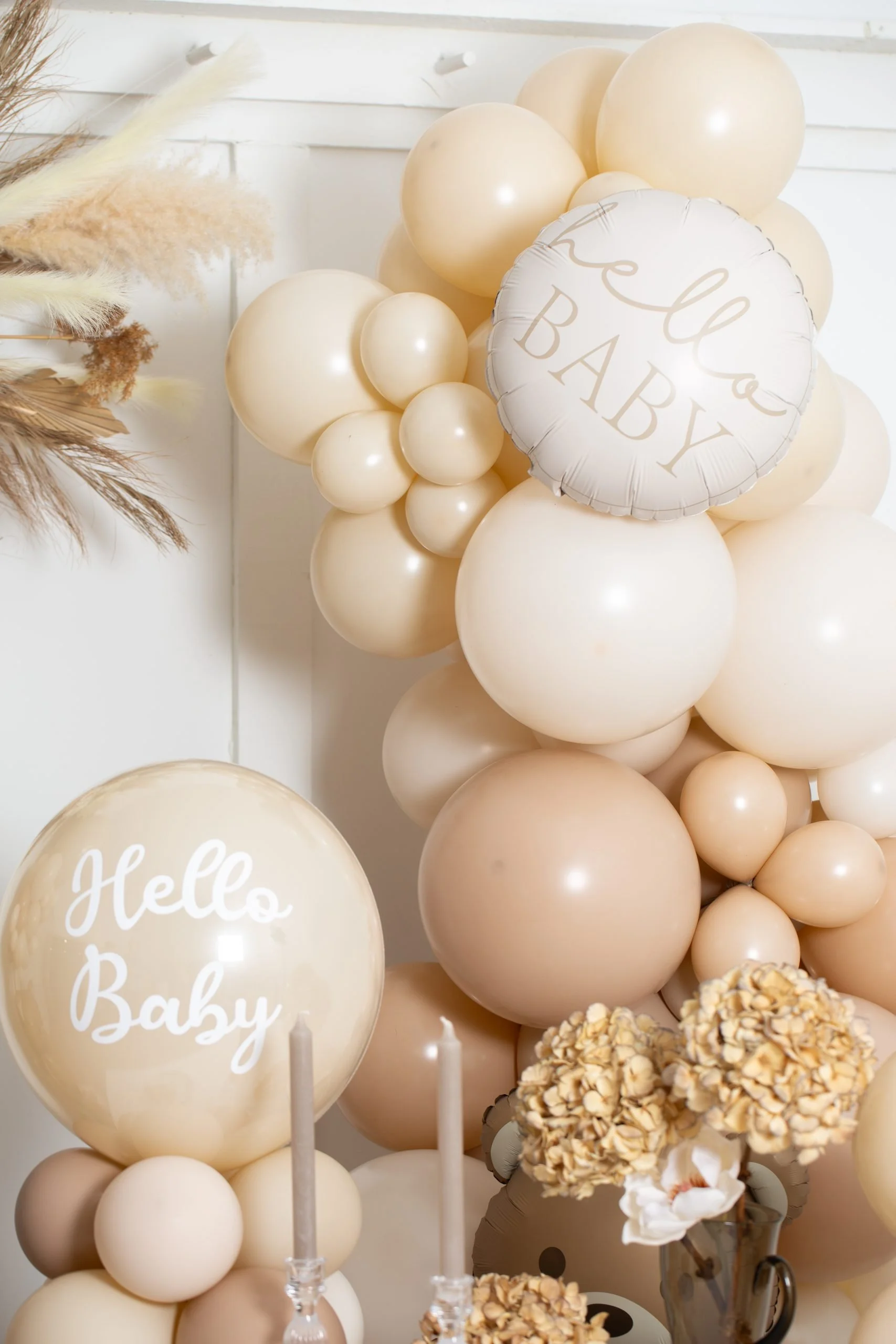Neutral Beige Balloons Delivered for New Baby and Gender Reveal!
