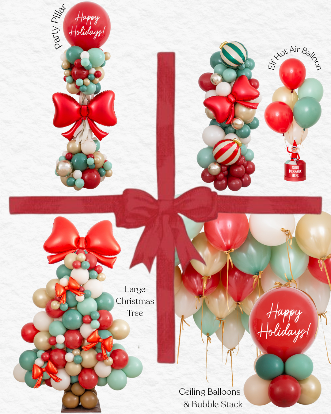 Classic Christmas Balloon Decorations &amp; Personalised Gifts