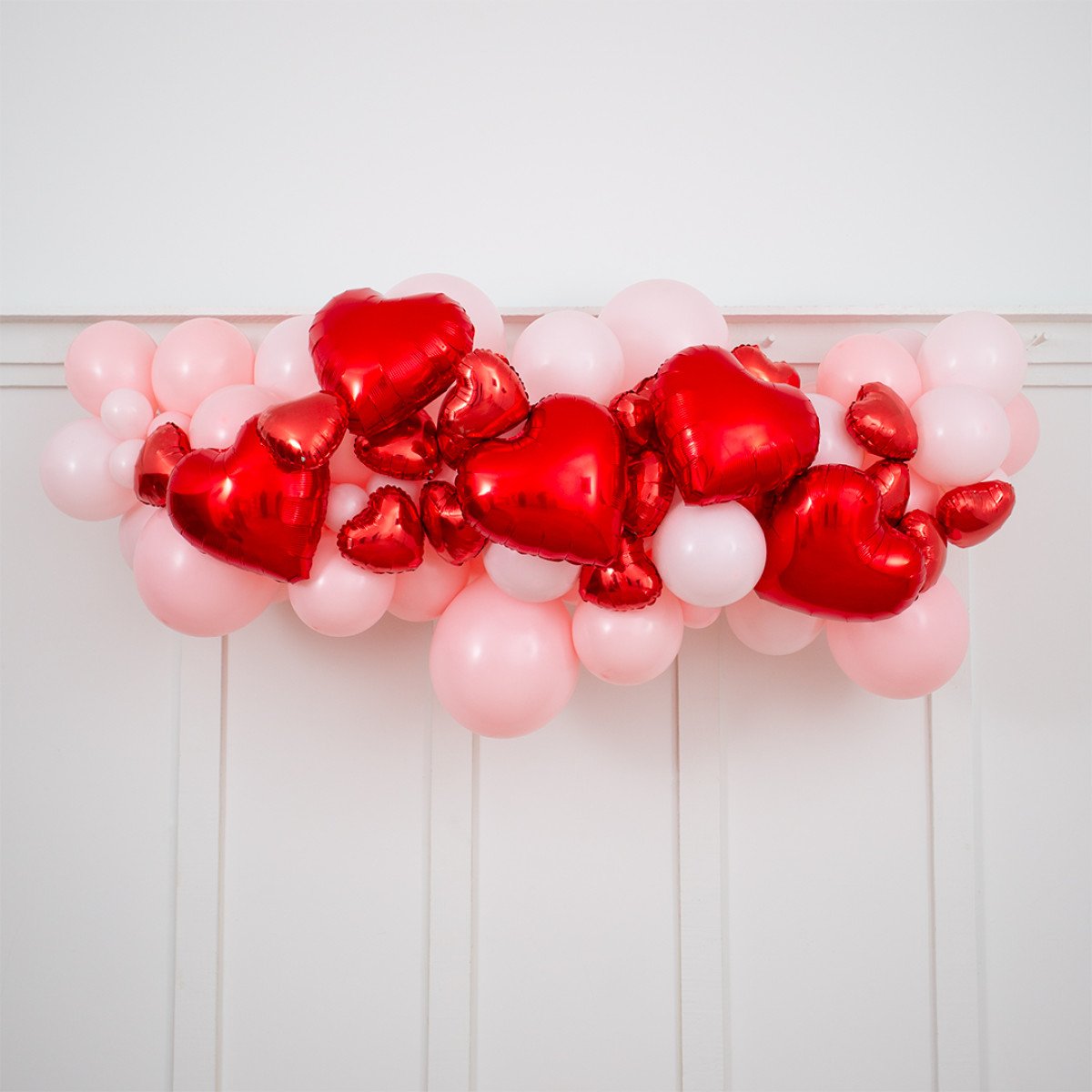 First Kiss Valentine's Party Foils Inflated Balloon Garland 2m