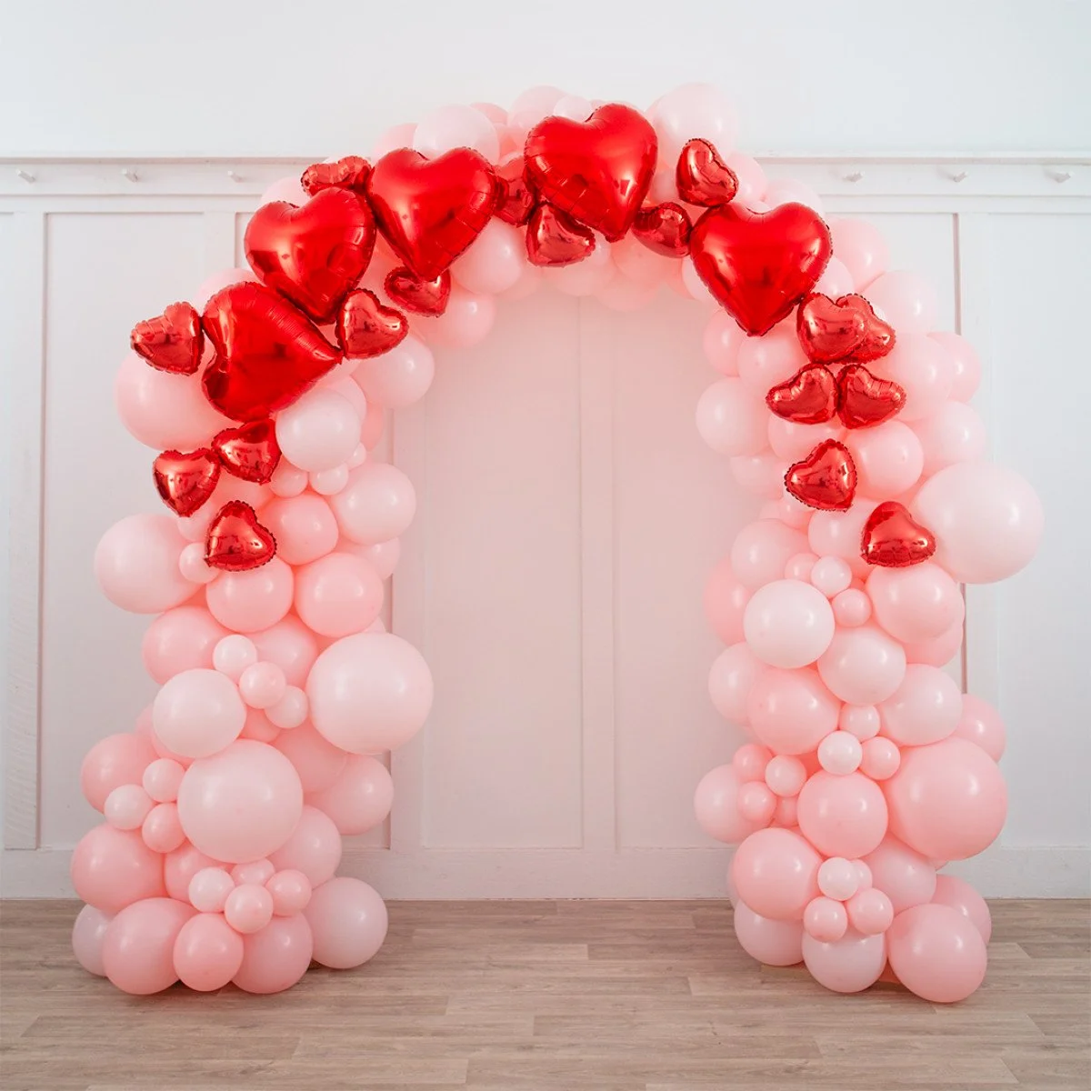 First Kiss Valentine's Party Foils Ready-Made Balloon Arch
