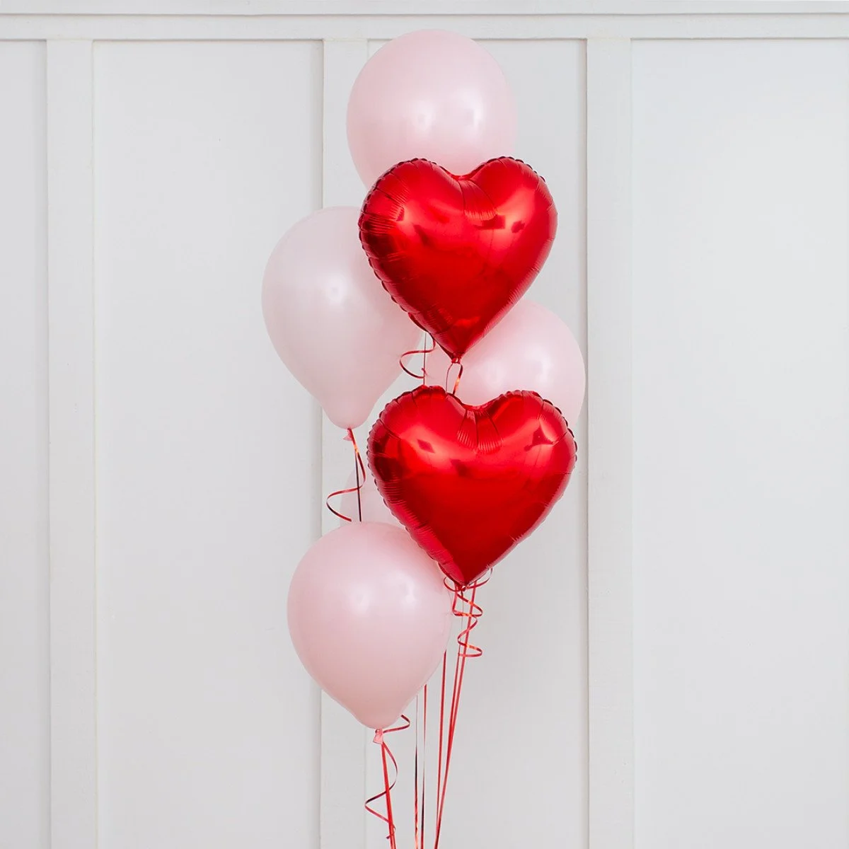 First Kiss Valentine's Party Helium Latex &amp; Foil Balloon Bunch