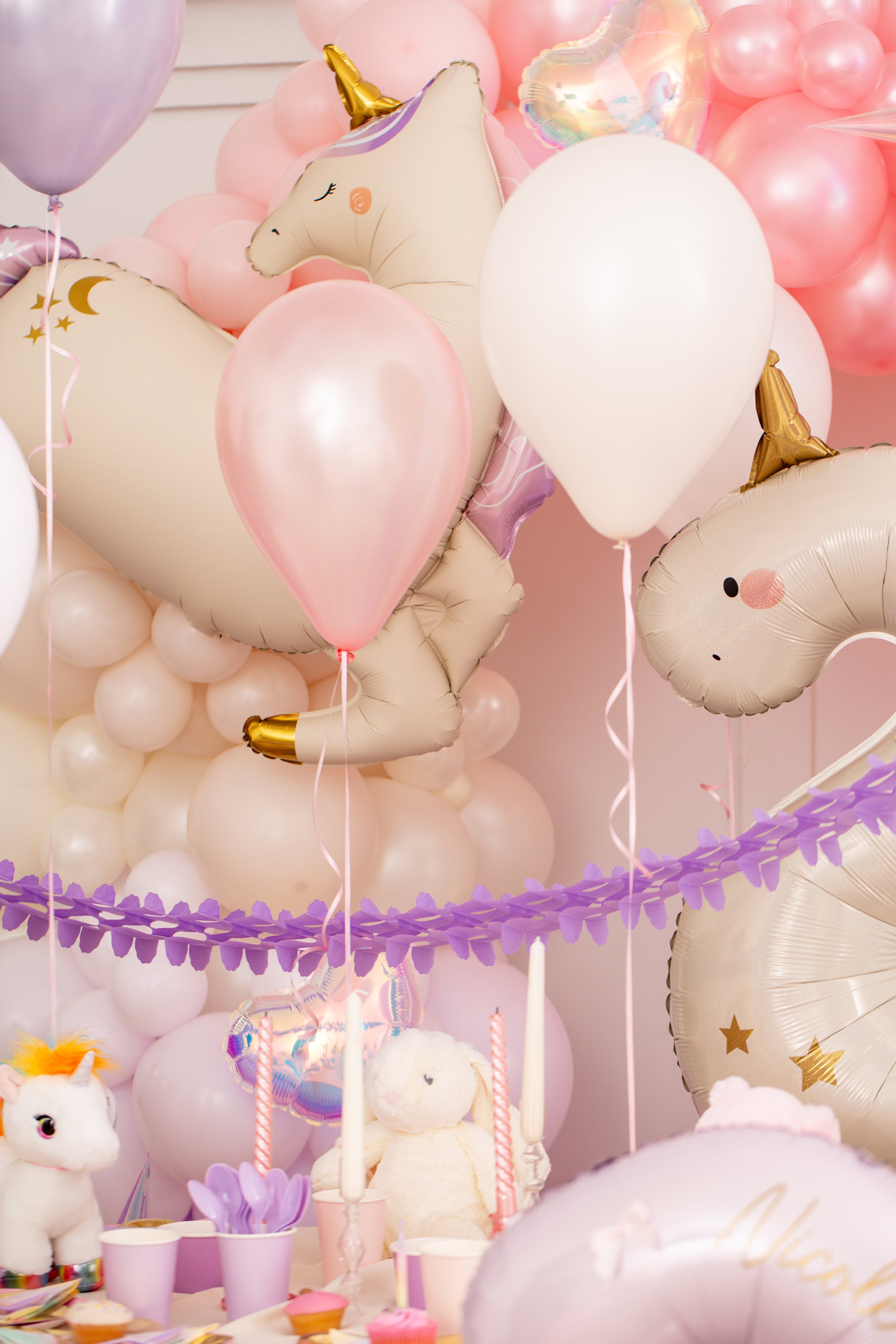 Pastel Unicorn Balloon Range! Personalised Kids Party Decorations Delivered