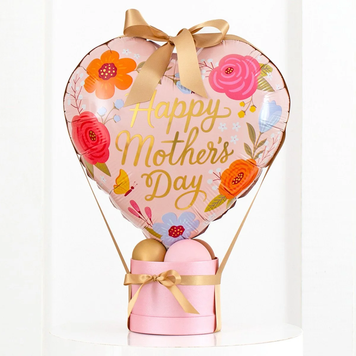 Mother's Day Pink Floral Foil Balloon Box Stack