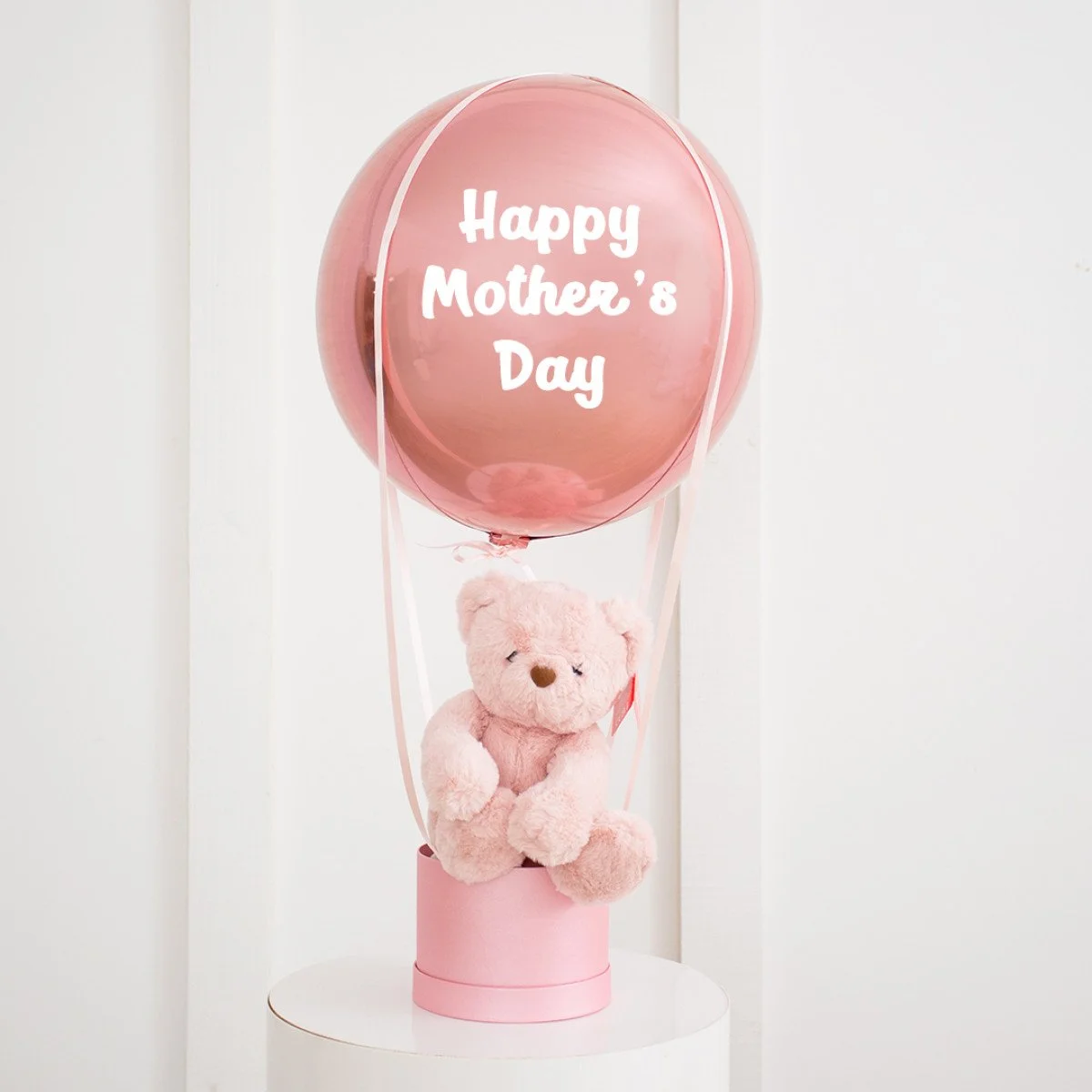 Personalised Rose Gold Blush Orb Hot Air Balloon